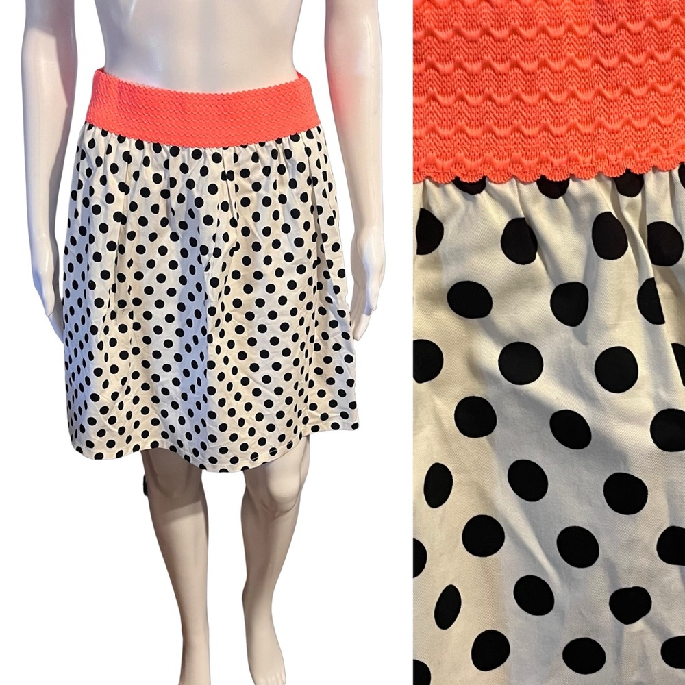 Matilda White & Black Polka Dot Skirt – Large